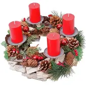 MCW Couronne de l'Avent -H49 Bois sans bougies
