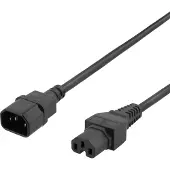 Deltaco DEL-116C câble d'alimentation Black C15 coupler C14 coupler (3 m), Câble d'alimentation, Noir