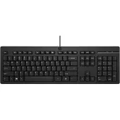 HP 125 Clavier filaire, Taille complète (100%), Filaire, USB, Membrane Key Switch, Noir