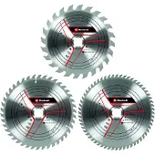 Einhell Jeu de lames de scie circulaire carbure – Ø254 x 30 x 3,2 mm – 24, 42, 60 dents