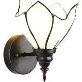 Clayre & Eef Applique murale Tiffany 23x17x19 cm Blanc Marron Verre