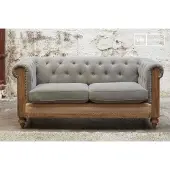 PIB Canapé Chesterfield 2 places gris Montaigu