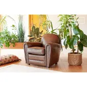 PIB Fauteuil Club Cuir English Coffee