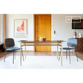PIB Table de repas en bois foncé Aurora