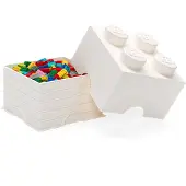LEGO pierre de stockage 4 plots 25 x 18 cm polypropylène blanc