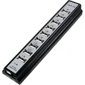 Logilink Hub USB 2.0 avec alimentation, 10 ports, noir