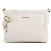 Mandarina Duck Femmes, Sac à main, Sac bandoulière plat en cuir souple, confortable et polyvalent avec poche avant et intérieur doublé., Beige
