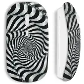 MANIACASE Souris sans fil - Zèbre - Black and White - Noir et blanc - Clé USB wifi incluse - Compatible Mac et PC