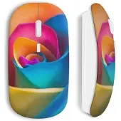 MANIACASE Souris sans Fil - Multicolor - Rose - Clé USB Wi-Fi incluse - Compatible Mac et PC