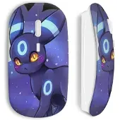 MANIACASE Souris Sans Fil - Pokemon - Violet - Clé USB Wifi - Compatible Mac et PC - Design Unique