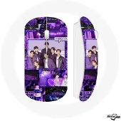 MANIACASE Souris Sans Fil - BTS - Purple You - Clé USB Wifi - Compatible Mac et PC - Multicolore