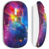 MANIACASE Souris Sans Fil Galaxy multicolor background