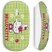 MANIACASE Souris sans Fil - Hello Kitty - Vert - Compatible Mac et PC - Clé USB wifi incluse - Sans fil