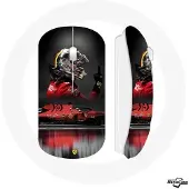 MANIACASE Souris sans fil - Formule 1 - Sebastian Vettel - Rouge - Clé USB WiFi incluse - Compatible Mac et PC