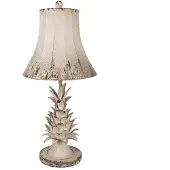 Clayre & Eef Lampe de table Ø 30x64 cm Beige Métal