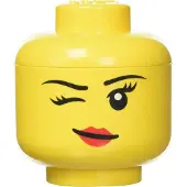 LEGO boîte de rangement tête de Winky mini 10 x 11 cm polypropylène jaune