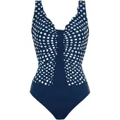 Sunmarin Maillot de bain bleu foncé / blanc