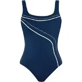 Sunmarin Maillot de bain bleu marine / blanc