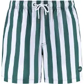 Shiwi Shorts de bain vert foncé / blanc