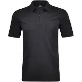 Ragman Homme RAGMAN Softknit Regular Fit Polo noir, Unicolore