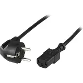 Deltaco DEL-111A câble d'alimentation Noir (10 m), Câble d'alimentation, Noir