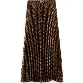Scotch & Soda Pleated Midi Skirt Marron L Femme