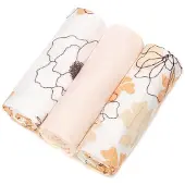 T-Tomi BIO Bamboo Diapers couches lavables Flowers 70x70 cm 3 pcs