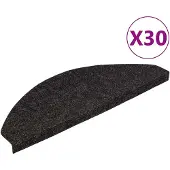 vidaXL Tapis d'escalier auto-adhésifs 30 pcs anthracite 65x22,5x3,5 cm