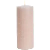 Uyuni Lighting - Bougie LED PILLAR, beige, hauteur 15 cm, cire