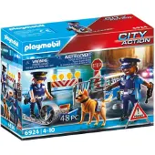 Playmobil Police Roadblock (6878) Figure Bleu Enfants