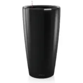 Lechuza Pot Rondo Premium 40 - Kit Complet, Noir Brillant Ø 40 Cm