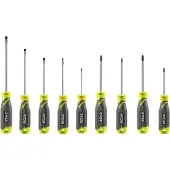 Ryobi Jeu de 9 tournevis magnétiques - RHSDS9PC