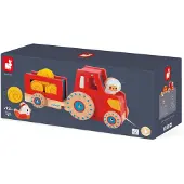 Janod Jeu d'éveil Ferme Tracteur à tirer