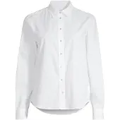 Gant pour femme. 4300348 Chemise Coupe régulière popeline blanche (42), Casuel, Coton, Manche longue