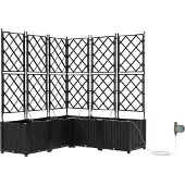 vidaXL Pots de jardin Noir 120 x 120 x 142 cm Acier