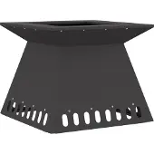 vidaXL – Brasero noir, 48 x 48 x 40 cm, en acier résistant aux intempéries