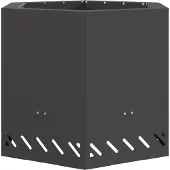 vidaXL Cheminée d'extérieur sans fumée, noire, 58 x 58 x 51 cm, en acier résistant aux intempéries