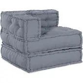 vidaXL Ensemble de canapés modulaires, tissu gris, 210 x 70 x 56 cm