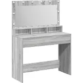 vidaXL Coiffeuse Sonoma grise 100 x 41 x 135 cm en aggloméré