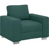 vidaXL Fauteuil-canapé vert foncé 100 cm en tissu