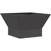 vidaXL – Brasero noir, 60 x 60 x 35 cm, en acier résistant aux intempéries
