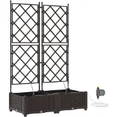 vidaXL Pots de jardin Marron 80 x 40 x 126 cm Acier