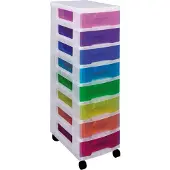 Really Useful Box Tour de rangement 8 tiroirs couleurs arc-en-ciel