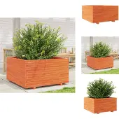 vidaXL Jardinière cire marron 90x90x49,5 cm bois de pin massif