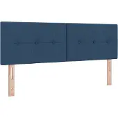 vidaXL Tête de lit réglable en hauteur avec tête de lit Bleu 160 cm Tissu