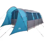 vidaXL Tente familiale avec toit, bleu et gris, 576 x 325 x 213 cm