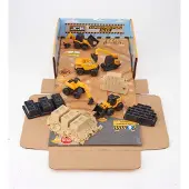 Teamsterz Jcb Mini Machines Playset With Sand And 5 Cars Beige