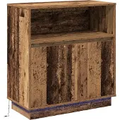 vidaXL Buffet LED en bois recyclé 71 x 34,5 x 75 cm, aggloméré