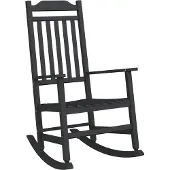 vidaXL Fauteuil à bascule Noir 84 x 65 x 114 cm Résine