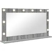 vidaXL Miroir de lavabo à angle droit gris Sonoma 100 x 55 x 18 cm
